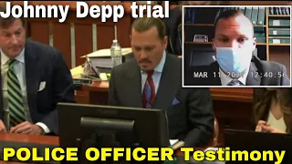 JOHNNY DEPP trial: Police Officer Testimony | NO VISIBLE INJURIES ON AMBER WERE REPORTED
