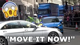 ''I DON'T CARE! MOVE IT NOW!" - Officer SHOUTS as Mercedes BLOCKS Police in London!