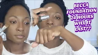 Becca Cosmetics Ultimate Coverage Foundation 24 HOUR WEAR TEST