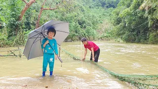 lots of rain - flood - cooking with my daughter.