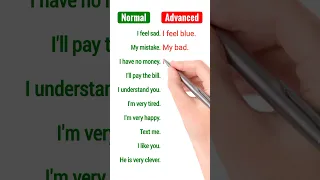 Normal English vs Advanced English #english #shortfeed