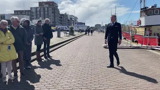 Afscheid per schip op de Noordzee vanuit Scheveningen op 17 april 2024