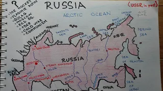 ASMR Map of Russia/Russland - Drawing Russia - Whispering with Chewing Gum - Slovak Accent Whisper