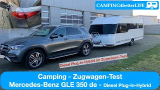 Camping - Zugwagen - Test: Mercedes-Benz GLE 350 de - Diesel-Hybrid SUV mit Wohnwagen Verbrauchtest