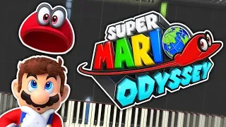 Super Mario Odyssey - Break Free [8-bit] Theme Piano Tutorial Synthesia