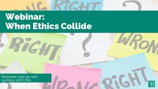 APA Florida Webinar: When Ethics Collide