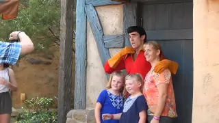 GASTON gets HUGS at Disney World Magic Kingdom!