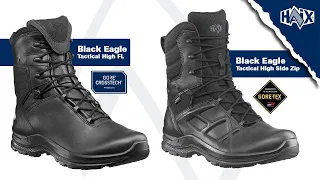 HAIX® Black Eagle Tactical FL and Black Eagle Tactical Side Zip comparison video