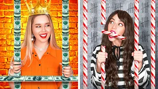 TYPES OF PEOPLE IN HOME JAIL || Rich VS Broke VS POP IT Girl! Ways to Sneak Food by 123 GO! FOOD