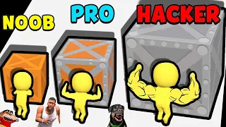 SHINCHAN, CHOP AND FRANKLIN NOOB VS PRO VS HACKER IN PUSH BOX | SHINCHAN UPGRADING POWER