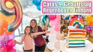 Claras 9. Geburtstag 🎂 Regenbogen Candy Cake backen! Einhorn Sternenschweif Party Deko! Mamiseelen