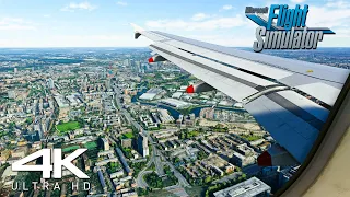Flight Simulator 2023 | Airbus A320-200 | MAX GRAPHICS | STEEP Landing At London City Airport | 4K