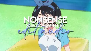 edit audio - nonsense (sabrina carpenter)