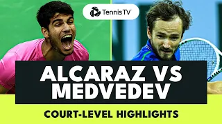 Carlos Alcaraz vs Daniil Medvedev Court-Level Highlights | Indian Wells 2023