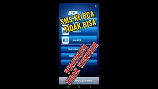 VERIFIKASI SMS BCA TIDAK BISA DIKIRIM