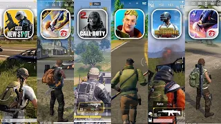 PUBG New State  vs FREE FIRE MAX vs Call of Duty Mobile vs Fortnite vs PUBG Mobile vs FREE FIRE 🔥