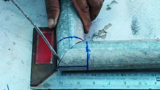 A Simple Process Of Cutting Steel Pipe In 45 Degree Without A Cut Off Machine,Welding tricks