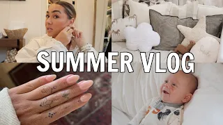 VLOG: Pottery Barn haul & Decorating! Postpartum Anxiety Update, Baby Night Routine | Julia & Hunter