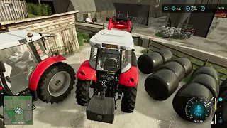 FS22 - PURBECK #46 | FEEDING HAY BALES TO THE COWS | 5455 FRONT LOADER WORK