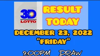 3d Lotto Result Today 9pm Draw December 23, 2022 PCSO Lotto Swertres Result 9pm draw