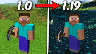 Playing Every Minecraft Version in ONE VIDEO…