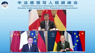 President Xi holds virtual summit with Macron, Scholz; urges joint support for Russia-Ukraine talks