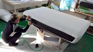 Korean Handmade Bed Master. Process of Making High Quality Bed Frame