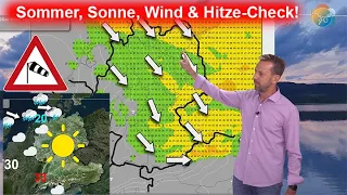 Unwettergefahr vorbei & Hitze-Check! Aktuelle Sonnen-, Wind-, Gewitter- & Wettervorhersage 10.-15.6.