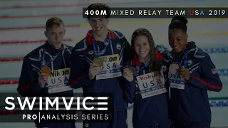 SWIMVICE | PRO ANALYSIS SERIES Mixed Relay TEAM USA 400m Freestyle 2019