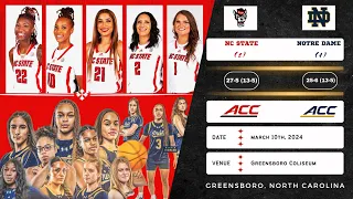 (2) NC State vs (4) Notre Dame | 2024 ACC Tournament: Championship } 3.10.24