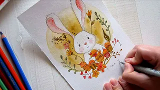 Как нарисовать пасхального кролика. /Easter bunny