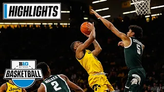 Michigan State at Iowa | Extended Highlights | Big Ten Men's Basketball | Feb. 22, 2022