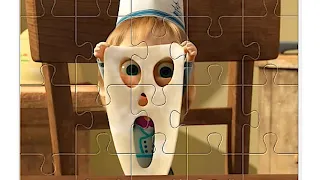 Puzzle Masha and the Bear 👻 Ghost in the kitchen 🥟 Puzzles For Kids