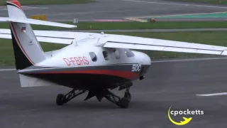 *Very Rare* Extra 500 D-FBRS - Very Windy Take off - Gloucestershire Airport
