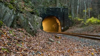 NS train 264 blasts out of the Hoosac Tunnel