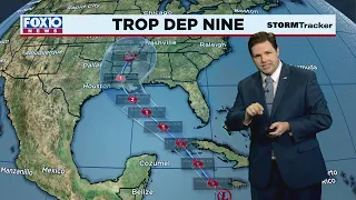 Tropical Depression Nine forms in the Caribbean