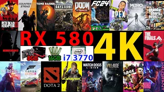 4K Gaming with RX 580 | i7 3770 | 16GB RAM | 19 Games Tested