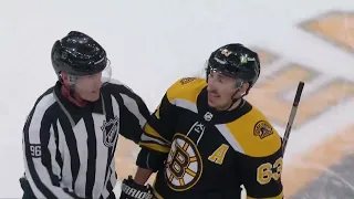 Brad Marchand Chirps Tony DeAngelo