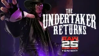 WWE Raw 25 2018 - The Undertaker Returns To RAW - Official Promo Card