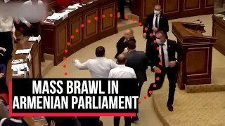 Lawmakers kicking and punching each other in Armenian Parliament | Cobrapost