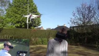 Combining Drone and VR technology! Oculus Rift + Drone DJI Phantom 3 Professional