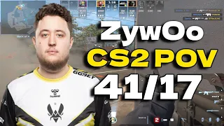 CS2 POV Vitality ZywOo 41 Kills (Overpass) FACEIT Ranked Dec 28, 2023