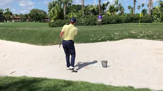 Justin Thomas Chipping Warm-Up Before Winning the 2018 Honda Classic