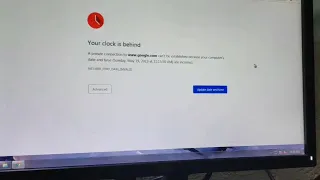 your clock is ahead chrome error windows 7