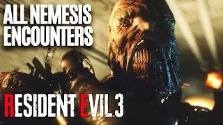 Resident Evil 3 Remake ALL NEMESIS SCENES