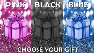 Choose your gift box 🎁💝✨️🤮 || 3 gift box challenge | Pink, Black & Blue #pinkvsblue #chooseyourgift