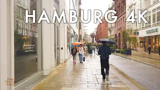 Hamburg, Germany 🇩🇪 Summer Rain Walk (August 2023) 4K