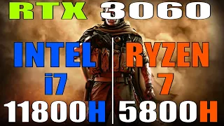 INTEL i7 11800H vs RYZEN 7 5800H || RTX 3060 || GAMING LAPTOP ||
