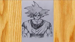 Step by step Drawing Goku Dragon Ball 🤩🤯 Easy Drawing Tutorial