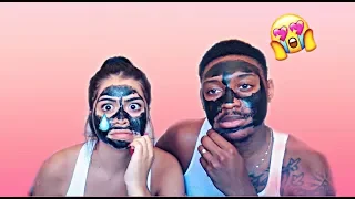WE DID A PAINFUL FACE MASK😬 (GIRLFRIEND CRIES)😐